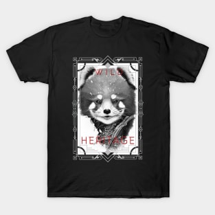 Red Panda Animal Wild Nature Illustration Line Epic Illustration Line Art T-Shirt